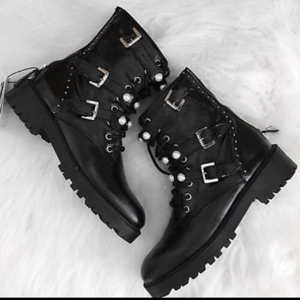 Pearl Combat Boots from Zara